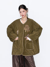 MUKZIN“Capsule Collection”Chinese Style Gilded Embroidery Oversized Silhouette Neo-Chinese Cotton Coat