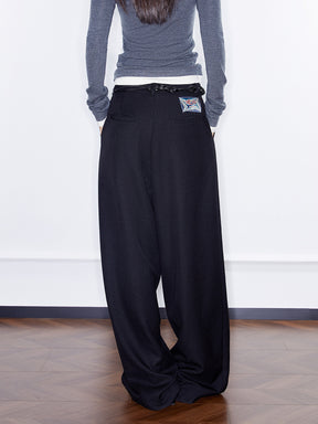 MUKZIN  Linglong  “Linglongzi”Simple Wide Leg Suit Pants