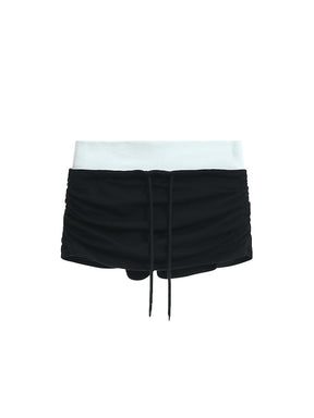 MUKTANK×MODULER Mid-low Waisted Tencel Skirt-pants With a Stacked Feel (Anti-sheer Design)