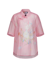 Mukzin "Ode To The New Summer" New Chinese-Style Shirt With Frog Buttons At The Collar And Printed Patterns