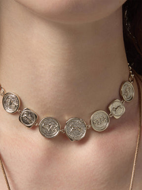 MUKTANK×SUN HUNTER Iris Pegasus Coin Choker