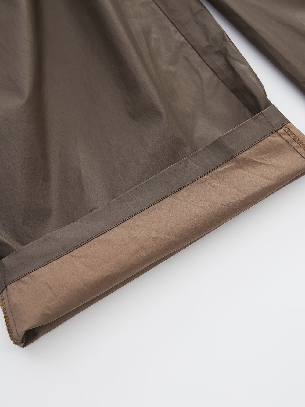 MUKZIN“Realm of Ethereal Mist”Dark Mocha Drawstring Waist Wide-Leg Pants