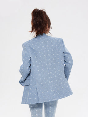 MUKTANK × ARDENCODE Loose Printed Denim Suit