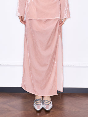 MUKZIN¡°Capsule Collection¡±Velvet Maxi Skirt with Side Slit