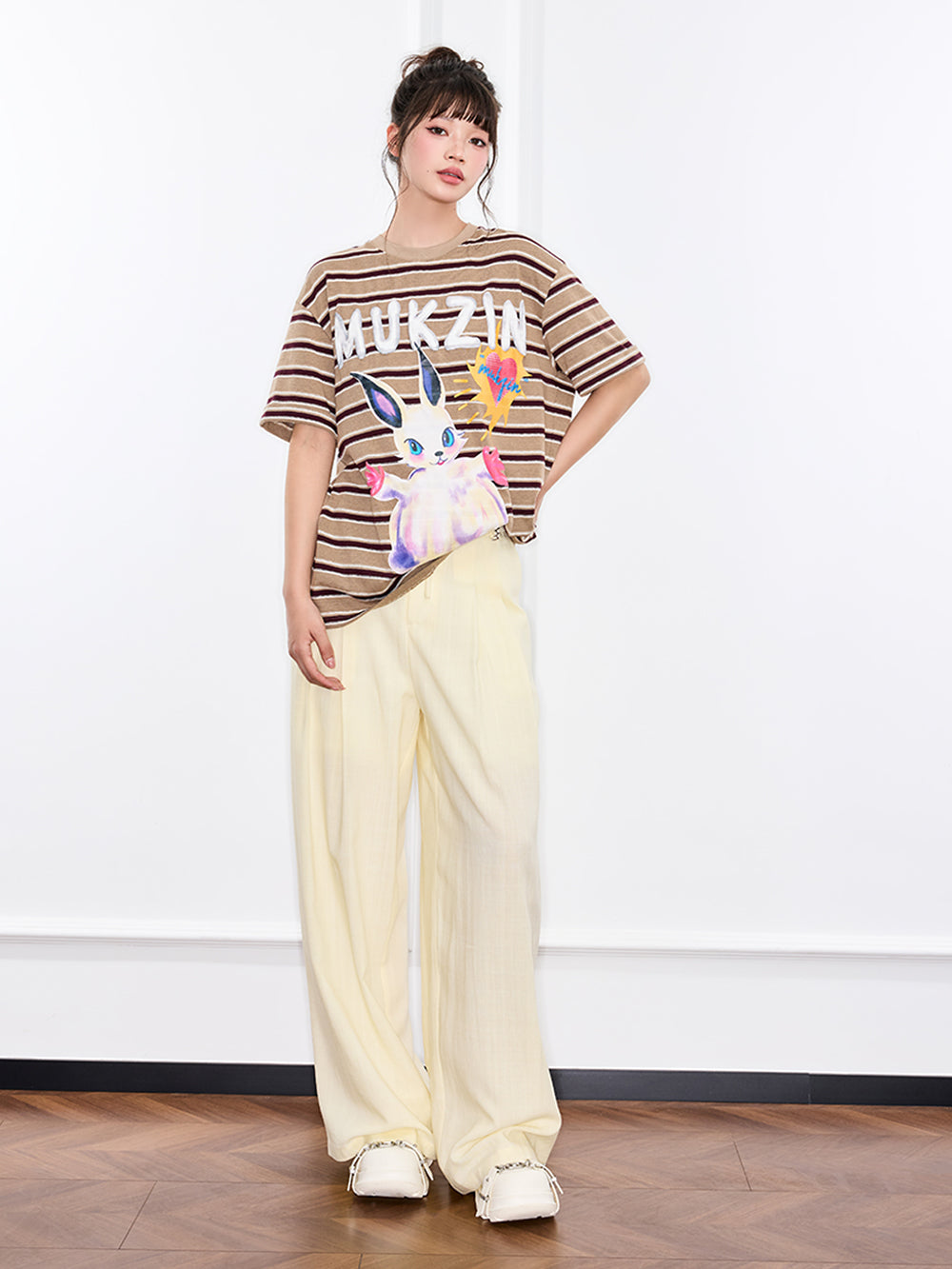 MUKZIN “Ode to the New Summer”Light Yellow New Chinese-style Trousers