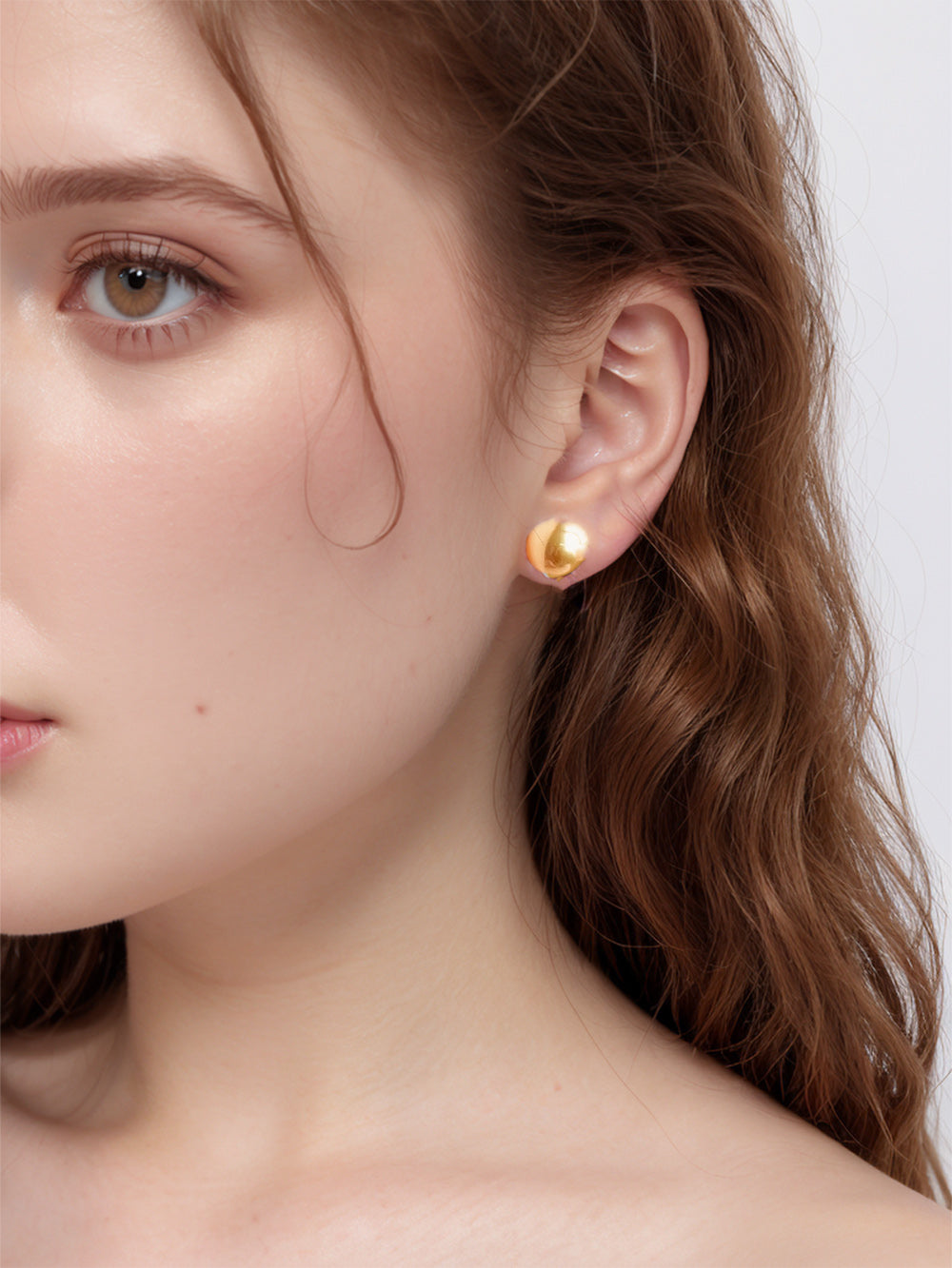 MUKTANK Simple and Versatile Pink and White Earrings