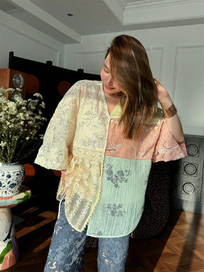 MUKZIN“Capsule Collection”New Chinese-style color-block shirt