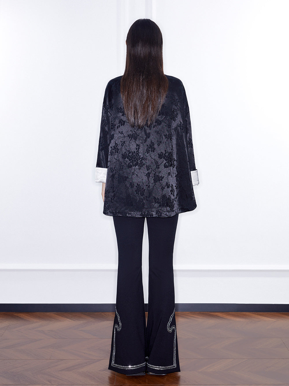 MUKZIN Linglong“Stardust”Asymmetrical Collar Shirt Jacket.