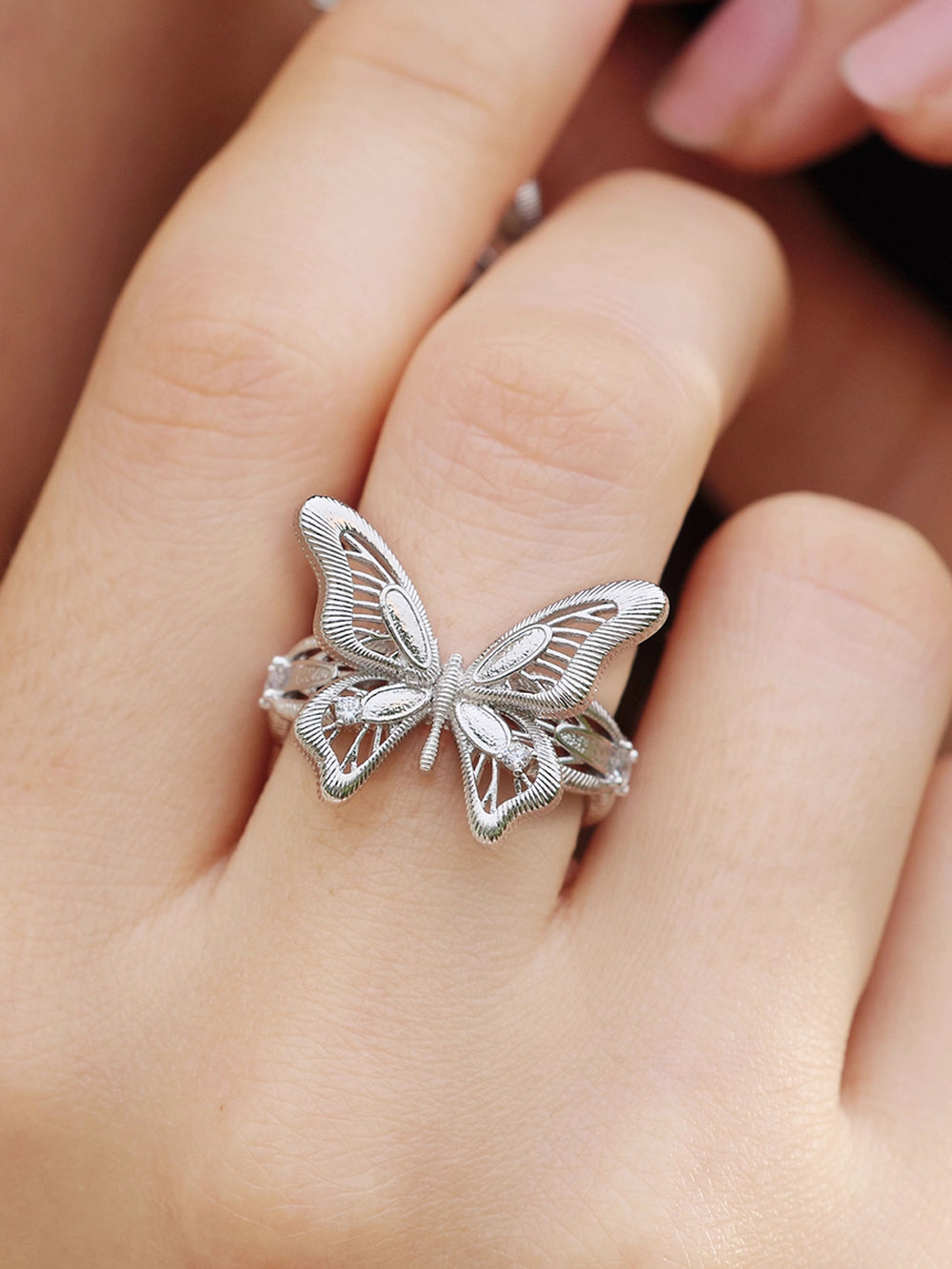 MUKTANK×SUN HUNTER “Emergence”Lace Butterfly Ring