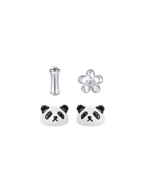 MUKTANK×SUN HUNTER Panda Earring Set