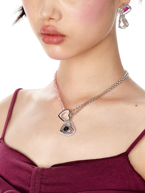 MUKTANK×GEL E LUA Digital Love Ltter Opening-Closing Necklace