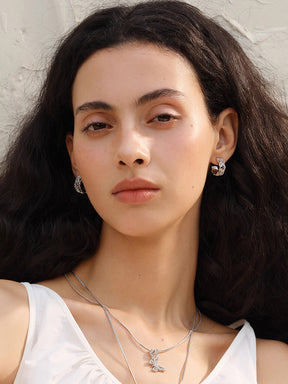 MUKTANK×SUN HUNTER “Emergence”Full-Circle Lace Butterfly Earrings
