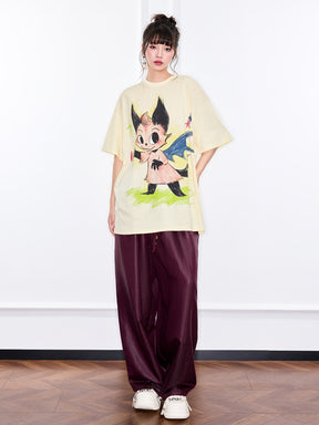 MUKZIN "Ode to the New Summer"Cartoon - printed short - sleeved shirt