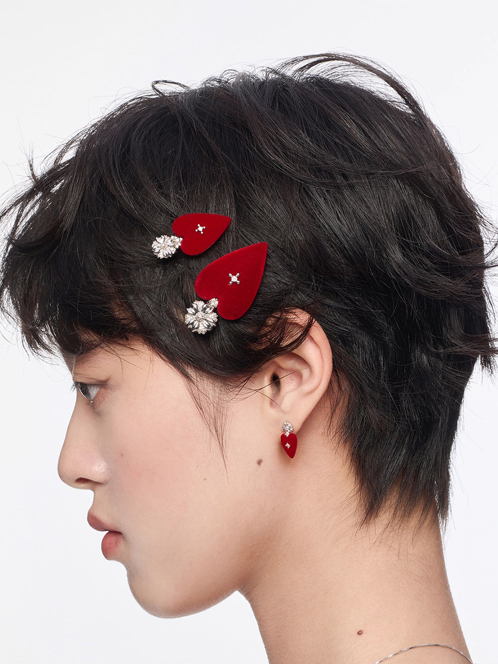 MUKTANK×SUN HUNTER Large-Sized Velvet Heart Hair