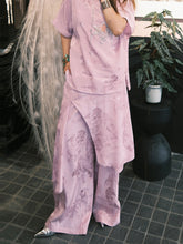 MUKZIN“Capsule Collection”Pink Jacquard Loose - fitting Long Pants