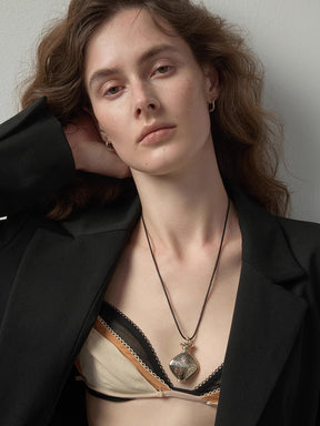 MUKTANK×SUN HUNTER Iris Carved Flask Adjustable Slider Necklace