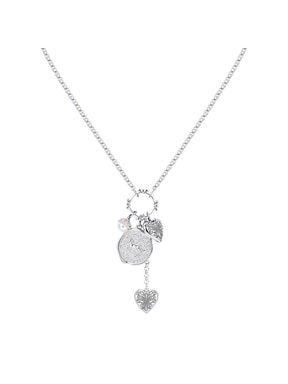 MUKTANK×SUN HUNTER Short Intricate Heart Coin Necklace