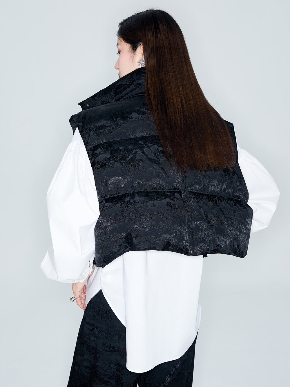 MUKZIN Linglong "Orchid Pavilion" Short-style Design Down Vest