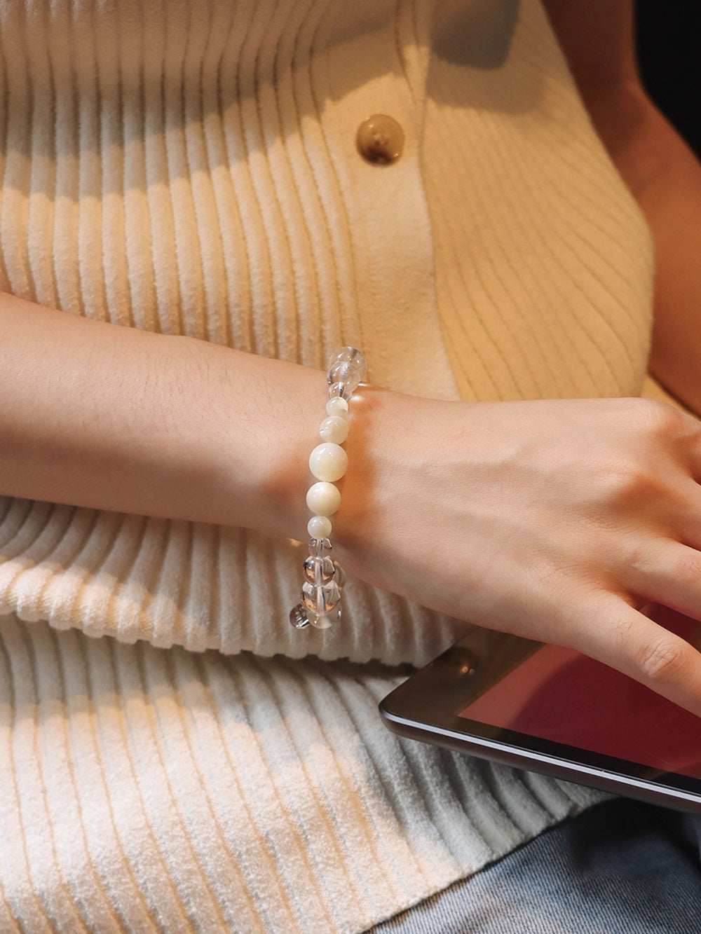 MUKTANK×SUN HUNTER“Fleeting Light”Luminous Cocoon Crystal Bracelet