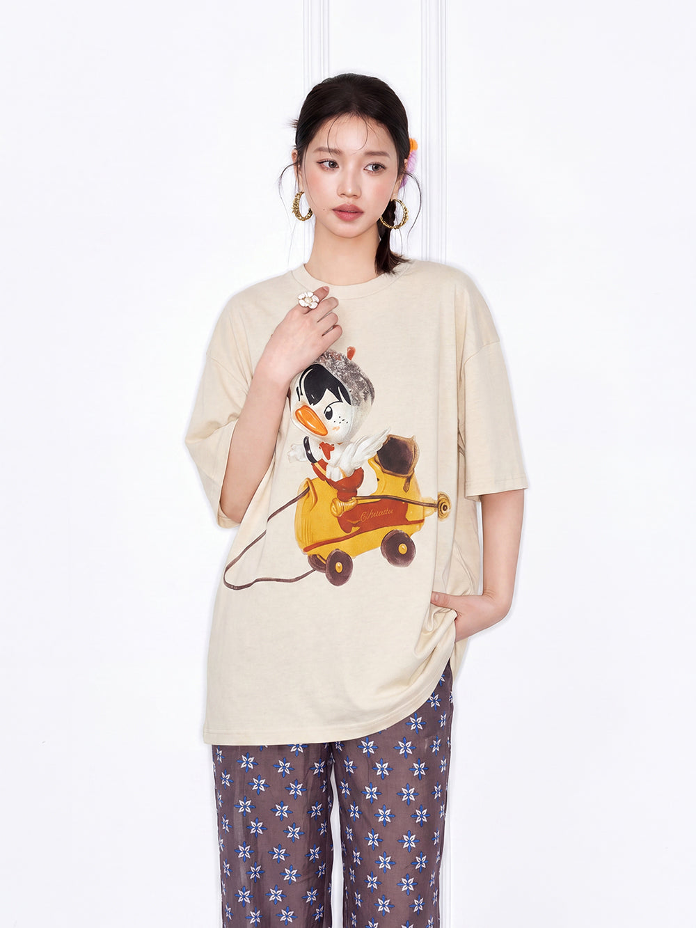 MUKZIN×"Capsule Collection" Modern Chinese Relaxed Short Sleeve T-Shirt