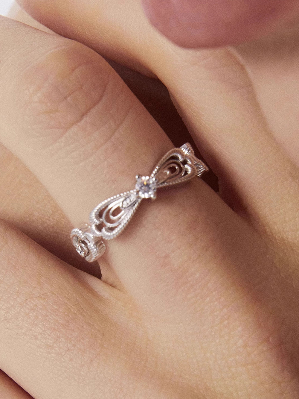 MUKTANK×SUN HUNTER Lace heart ring