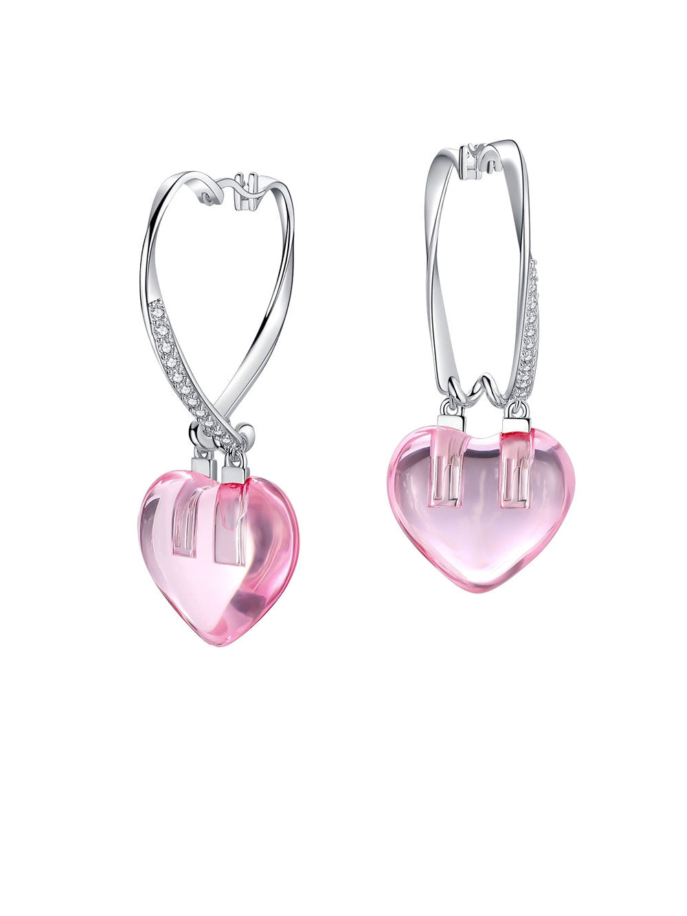 MUKTANK×GEL E LUA Digital Love Letter Pink Love Earrings