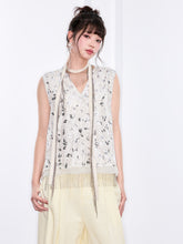 MUKZIN "Ode to the New Summer"White Sleeveless Stylish Casual Vest