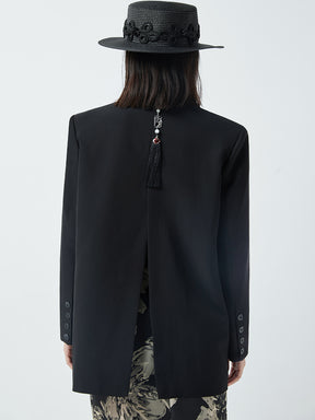 MUKTANK×CUUDICLAB Faux Two-Piece Irregular Blazer