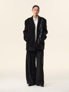 MUKTANK×LOUMUTAKU Beaded Embroidery Branch-Patterned Blazer