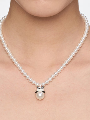 MUKTANK¡ÁSUN HUNTER Panda Full-Strand Large Faux Pearl Necklace