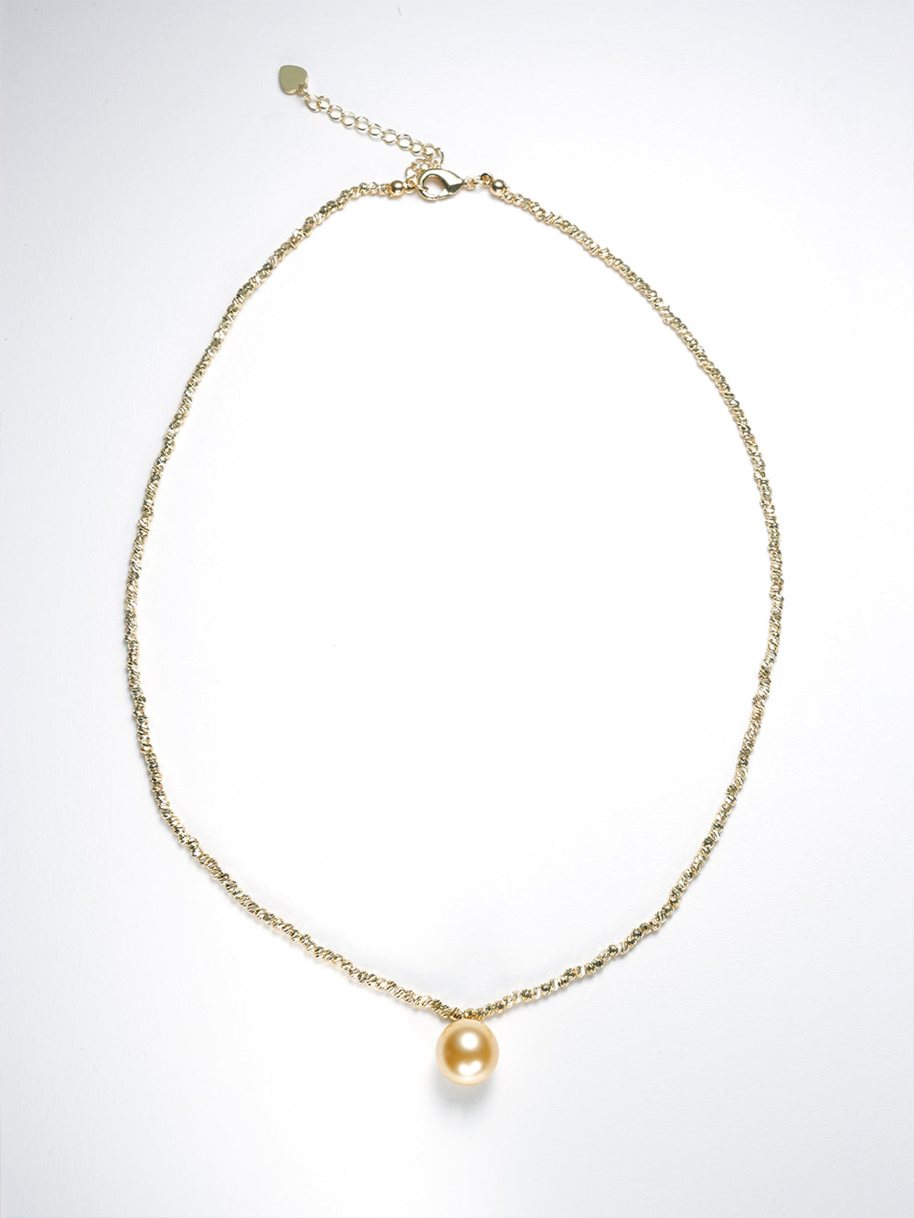 MUKTANK Broken Gold Single Bead Pendant Necklace