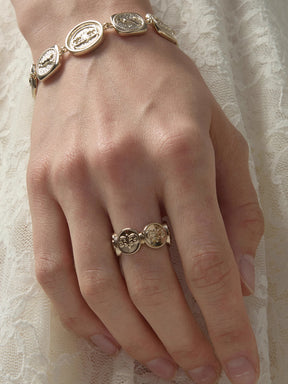 MUKTANK×SUN HUNTER Full Circle Embossed Coin Ring