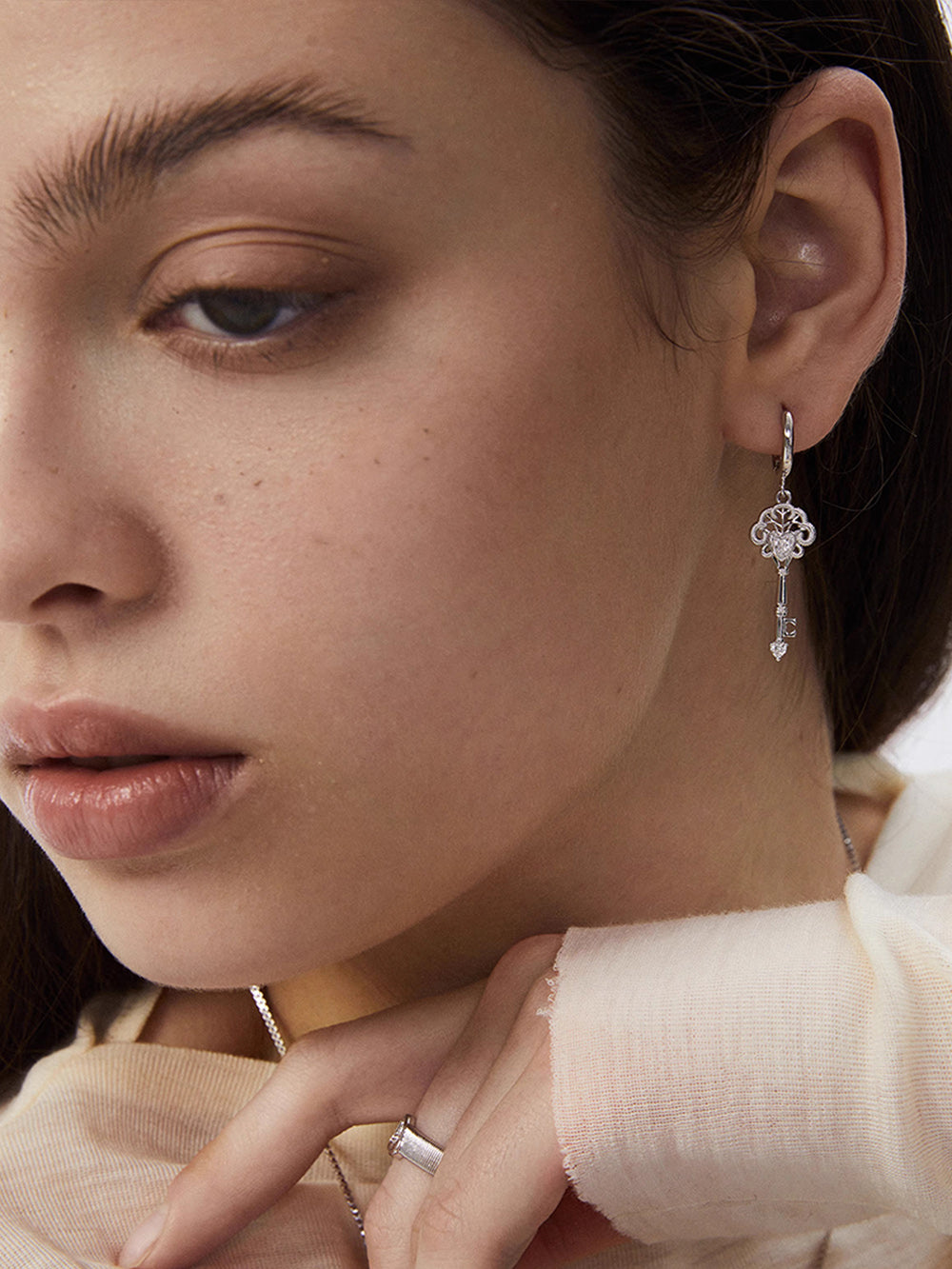 MUKTANK×SUN HUNTERLace key earrings