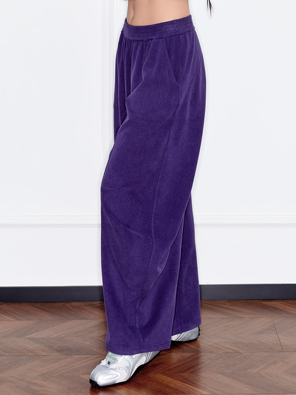 MUKZIN“Capsule Collection”Ribbed Fabric Slouchy Wide-Leg Pants