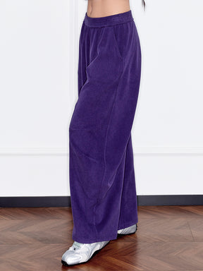 MUKZIN“Capsule Collection”Ribbed Fabric Slouchy Wide-Leg Pants