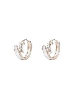 MUKTANK¡ÁSUN HUNTER Mother-of-Pearl Iris Ear Studs