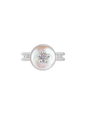 MUKTANK x SUN HUNTER Round Freshwater Pearl Ring