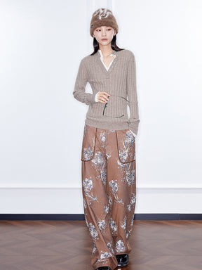 MUKZIN Linglong“bamboo joint”Slim-fit Cashmere Blended Sweater.