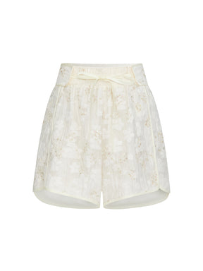 MUKZIN "Ode to the New Summer"Chinese-style Retro National Style Embroidered Sequin Loose Casual Shorts
