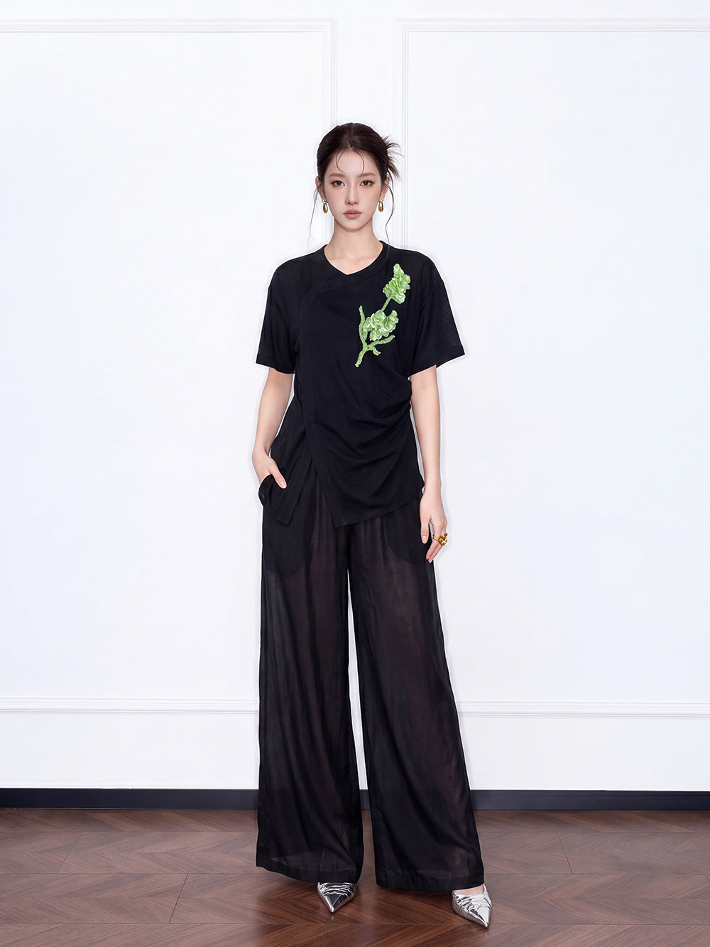MUKZIN×Capsule Collection New Chinese-Style Top with Intangible Cultural Heritage Hand Embroidery