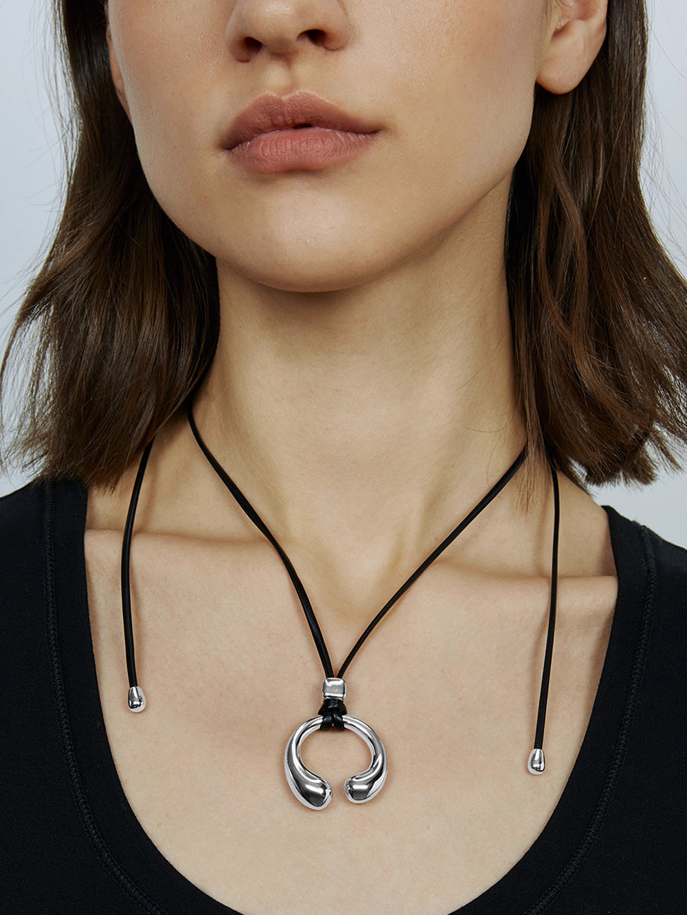 MUKTANK×SUN HUNTER C-shaped Leather Rope Long Chain