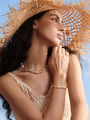 MUKTANK×SUN HUNTER“Fleeting Light”Soft Glow Cushion Crystal Bracelet