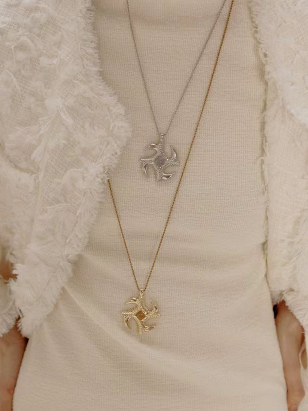 MUKTANK×JUUNNGLE Letter Sweater Chain