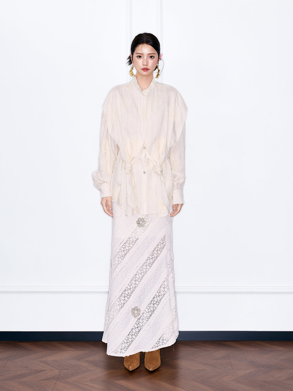 MUKZIN“Night Ballad of Chang'an”Women's New Chinese Style Embroidered Loose Shirt - Hot Selling Stand Collar Blouse