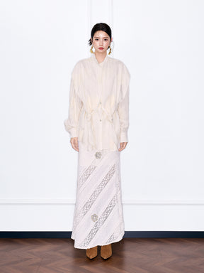 MUKZIN“Night Ballad of Chang'an”Women's New Chinese Style Embroidered Loose Shirt - Hot Selling Stand Collar Blouse