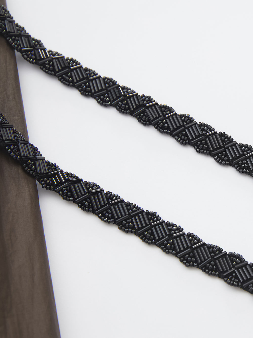 MUKZIN“Realm of Ethereal Mist”Dark Mocha Drawstring Waist Wide-Leg Pants