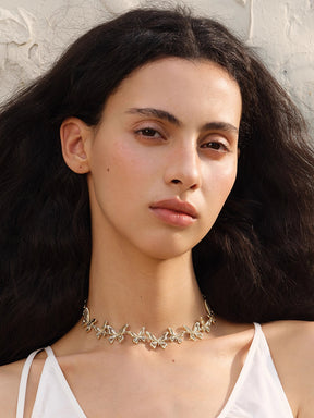 MUKTANK×SUN HUNTER “Emergence”Exquisitely Crafted Lace Butterfly Necklace