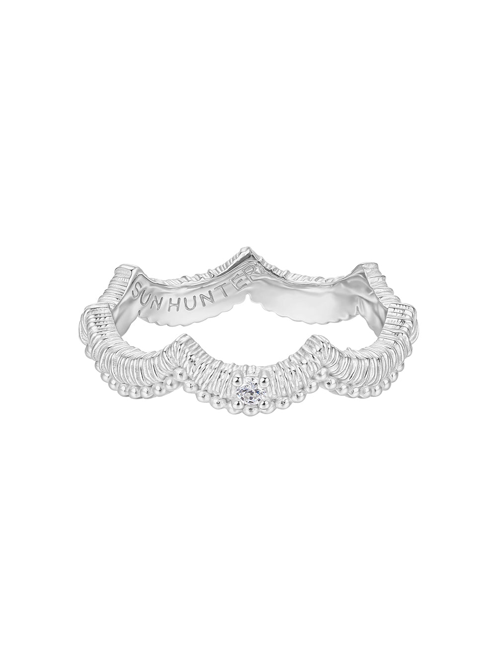 MUKTANK×SUN HUNTER Wavy Wire-Wrapped Ring - S925 Silver