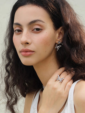 MUKTANK×SUN HUNTER “Emergence”Lace Butterfly Ring