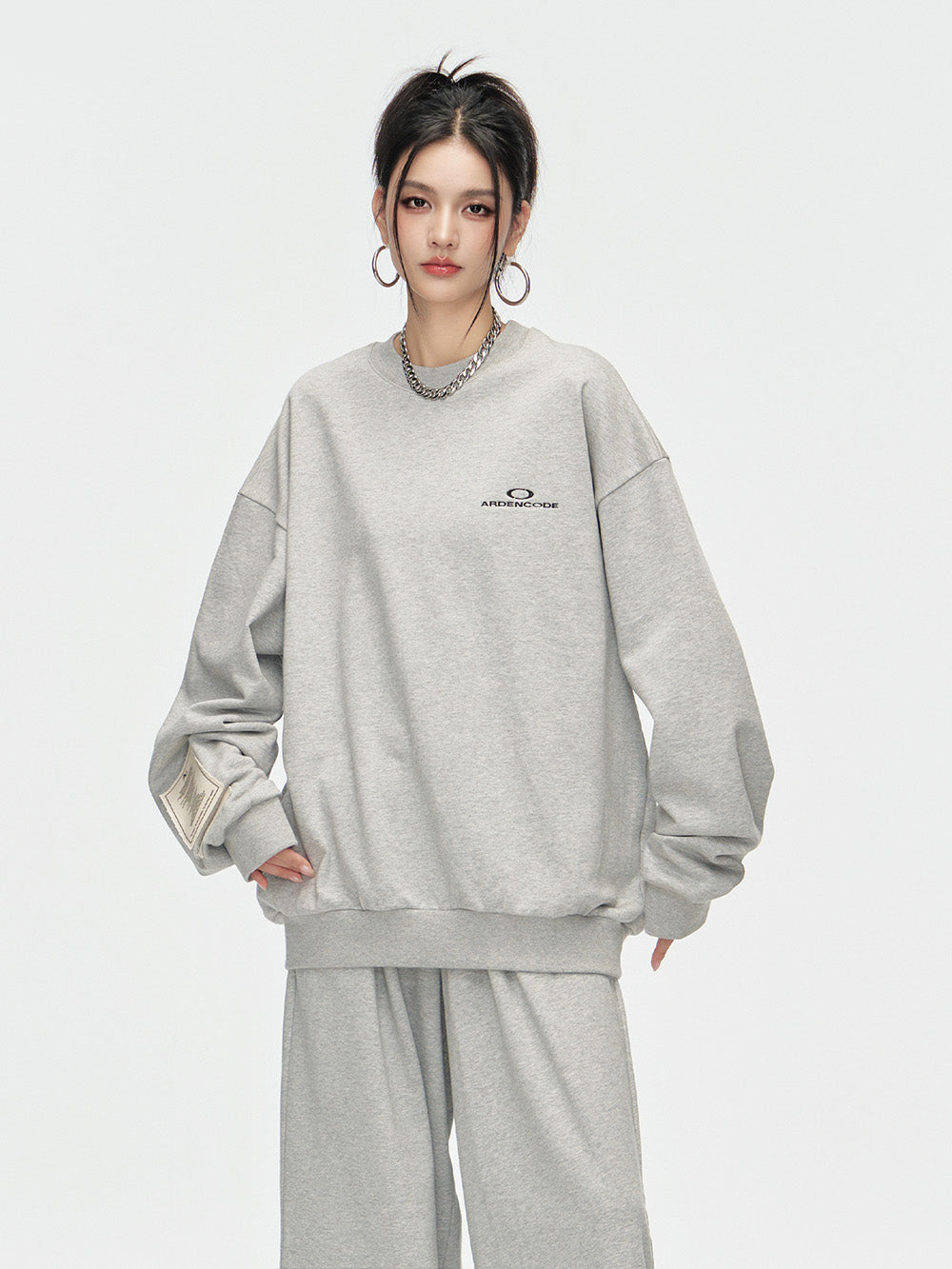 MUKTANK × ARDENCODE Loose Crew Neck Long-sleeved Sweatshirt